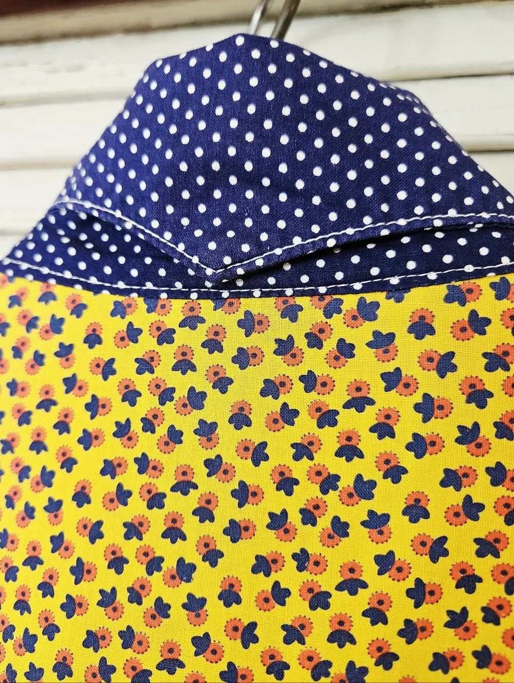 Vintage 70s The Cottager Pointed Collar Button Up Blouse Patch Pockets Small - Picture 12 of 16